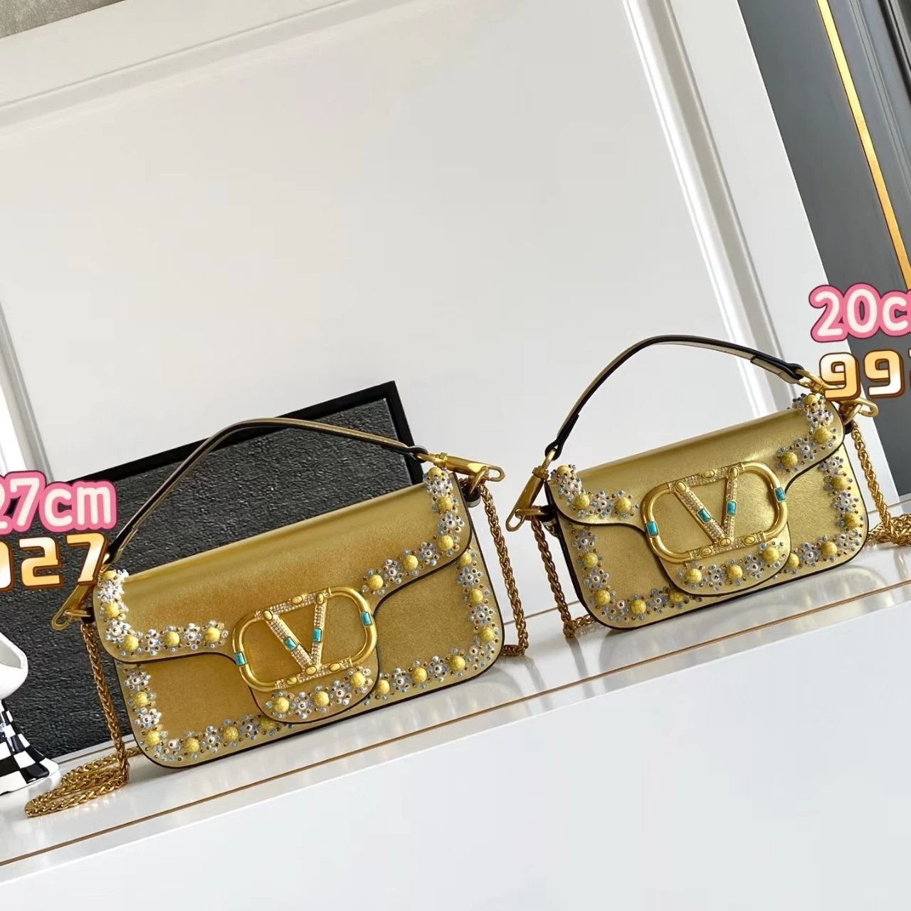 Valentino Garavani Crossbody Bags Beaded VLogo Flap image 1