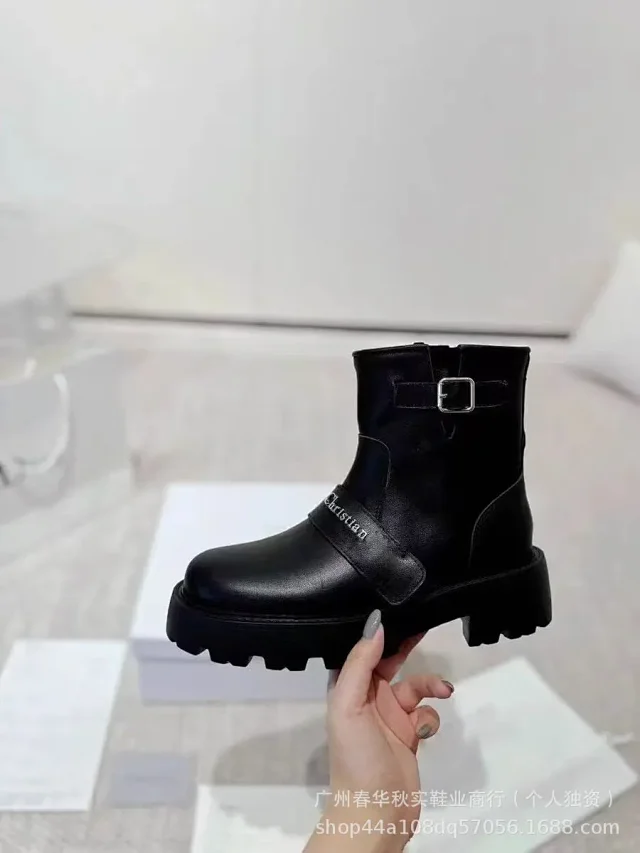 Unbranded Boots Buckle-Strap Lug-Sole Ankle product detail image 6