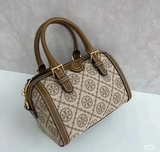 Tory Burch Handbags Monogram Canvas Bowling Bag product detail image 10