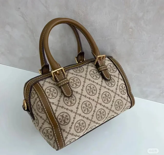Tory Burch Handbags Monogram Canvas Bowling Bag product detail image 12