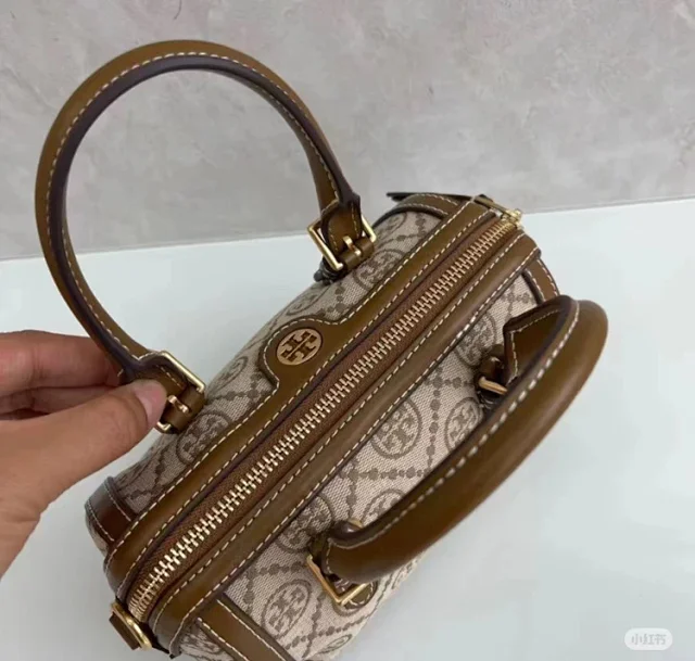 Tory Burch Handbags Monogram Canvas Bowling Bag product detail image 14
