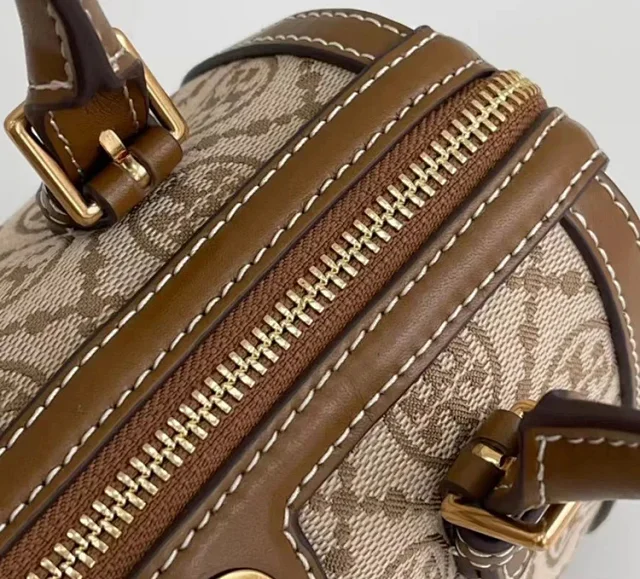 Tory Burch Handbags Monogram Canvas Bowling Bag product detail image 16