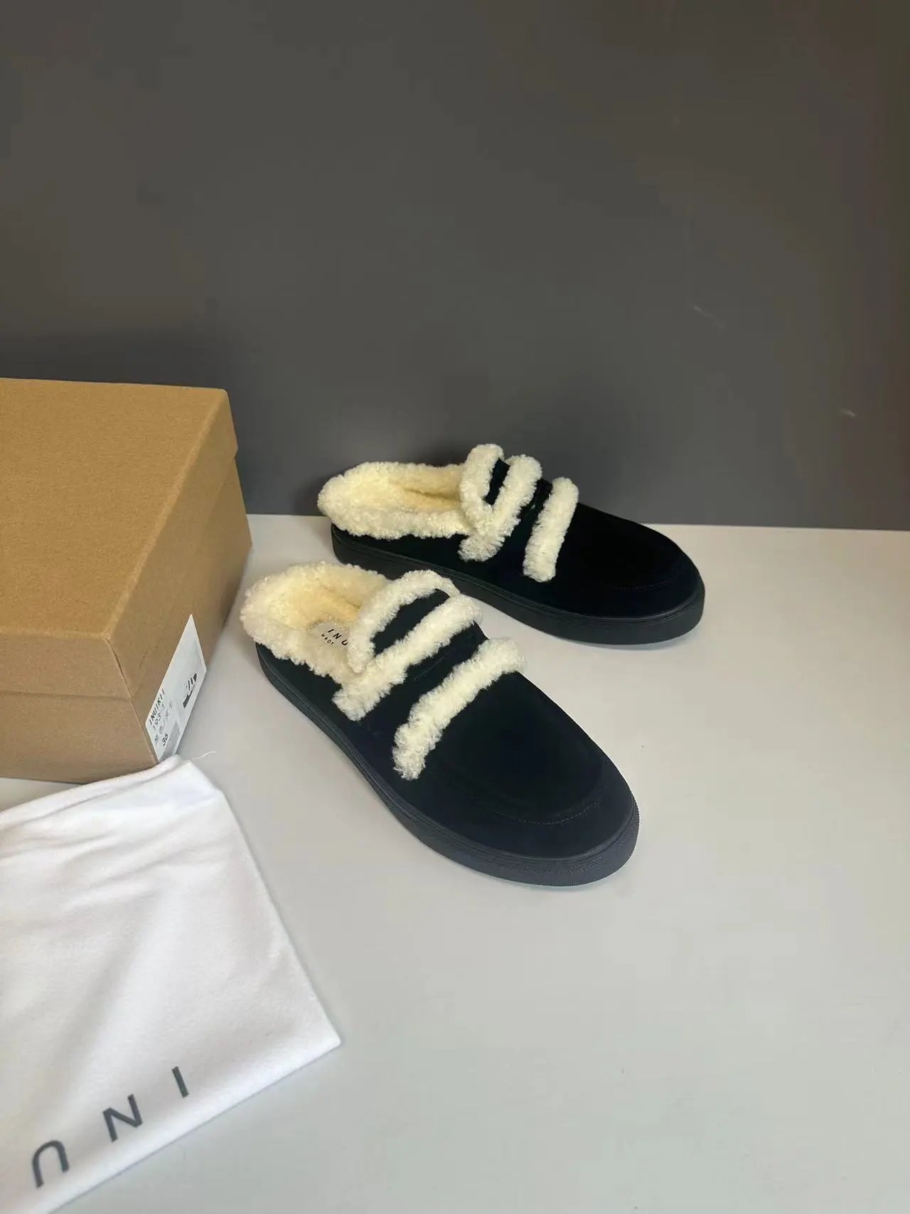 UGG Fluff Slide Sneaker Brown Shearling Slip-On Shoes - 20