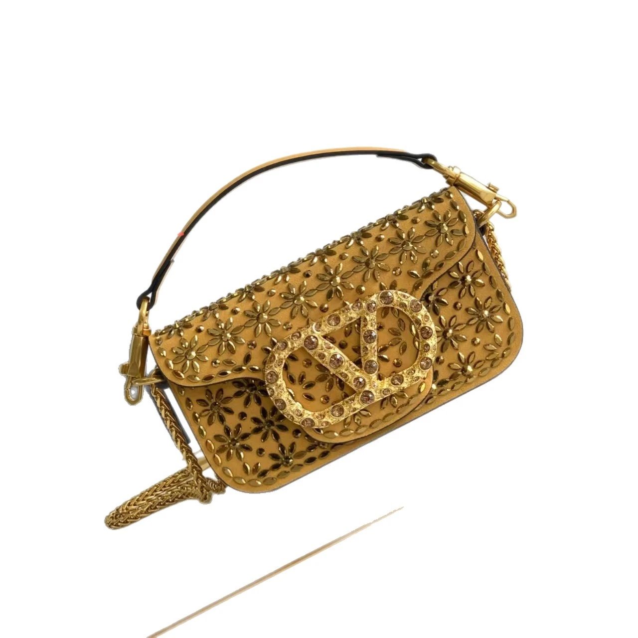 Unbranded Shoulder Bags Rhinestone floral flap chain bag image 5