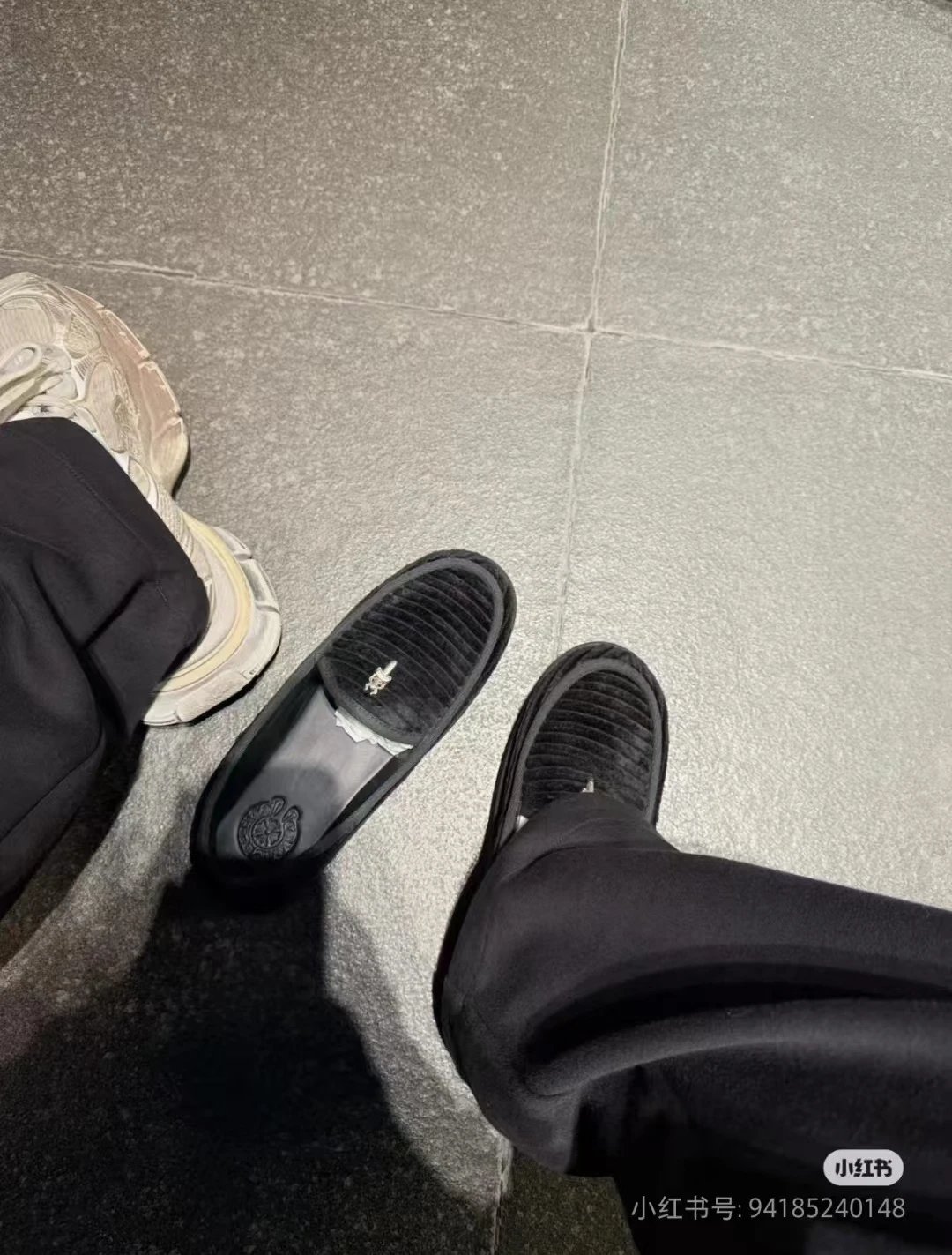 Saint Tears Corduroy Loafers Black Slip-On Shoes - 4