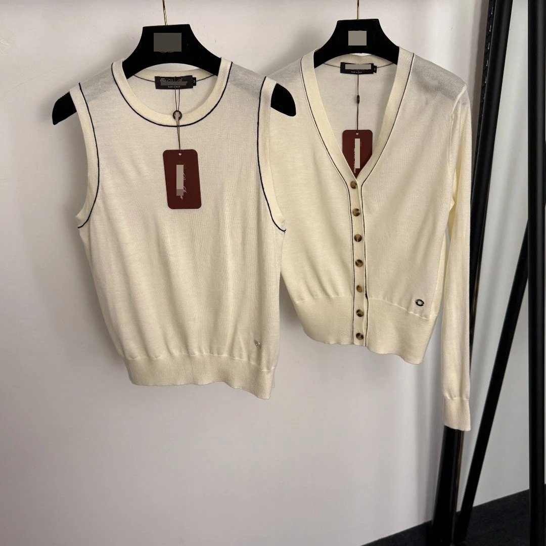 Saint Tears Knit Vest and Cardigan Set Beige Sweater - 7