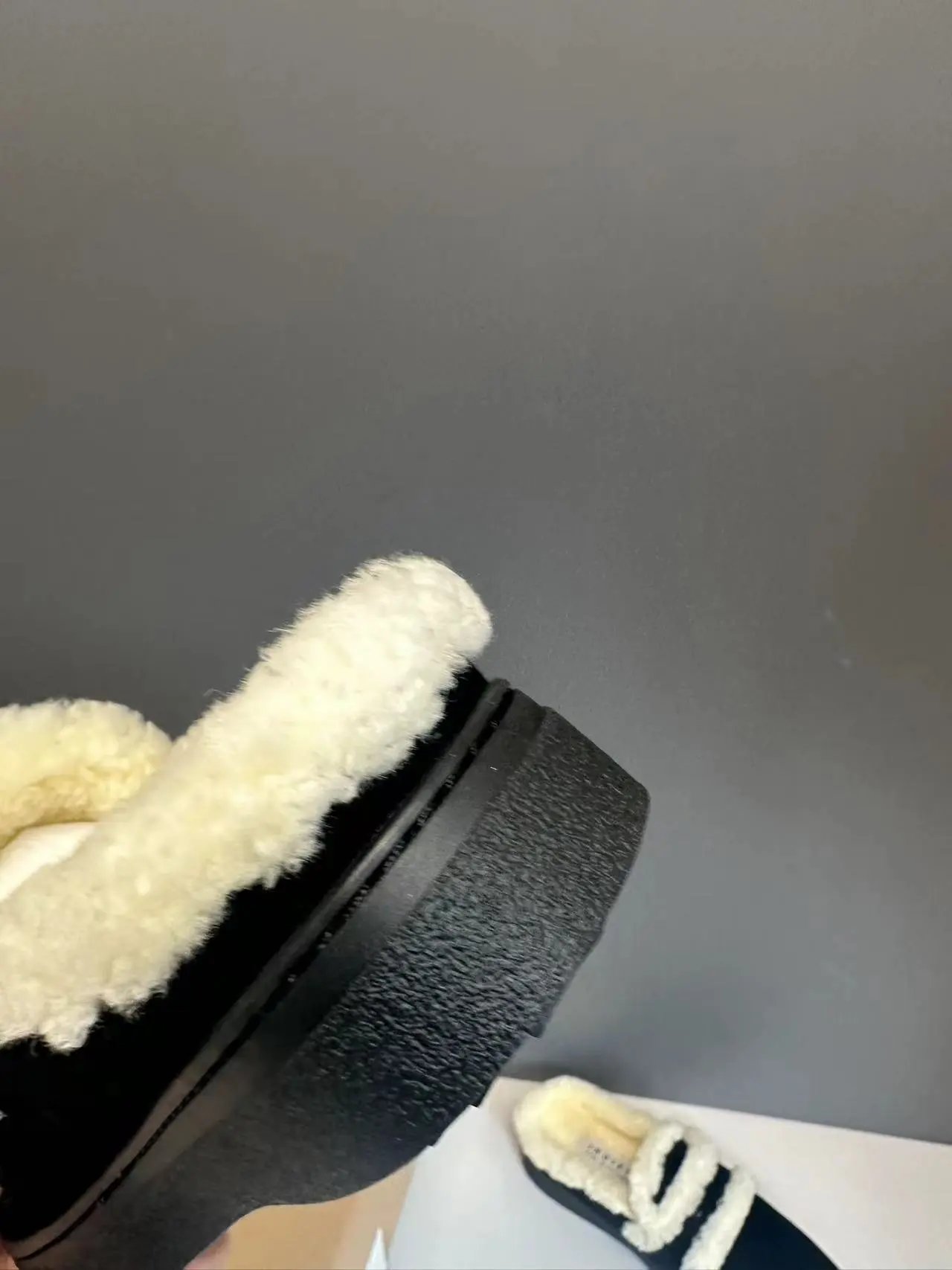 UGG Fluff Slide Sneaker Brown Shearling Slip-On Shoes - 24