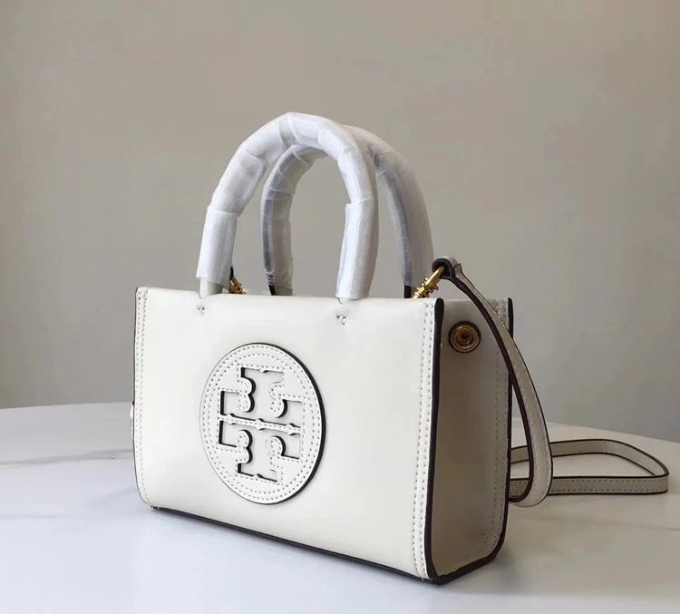 Tory Burch Ella Bio Black Leather Top-Handle Handbag - 11