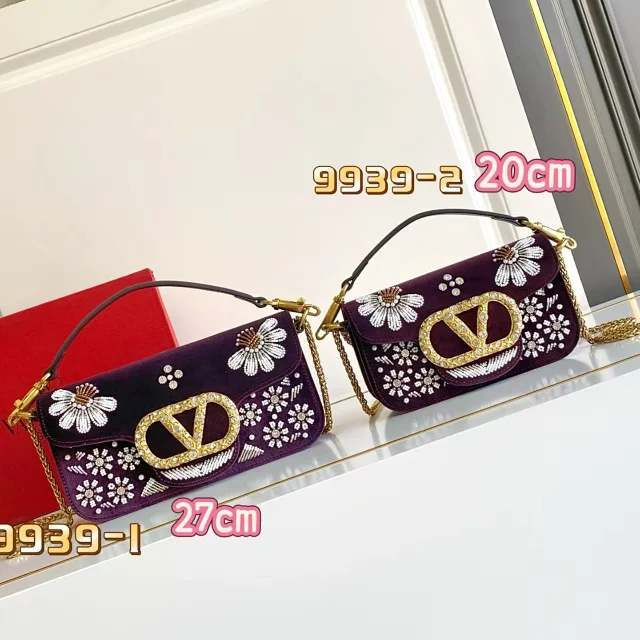 Unbranded Crossbody Bags 9939 Floral Beaded Velvet Chain Bag product detail image 3