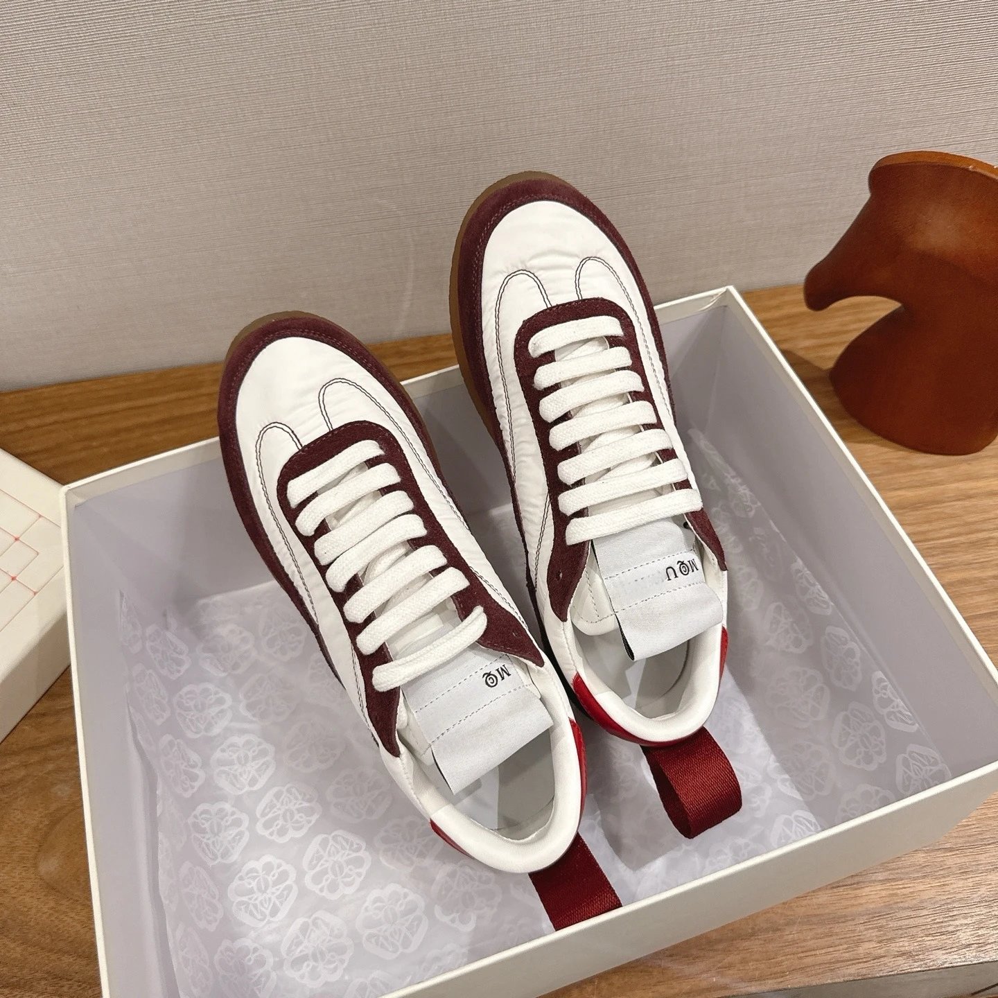 MMY Quilted Low-Top Sneakers White Beige Sneakers - 20