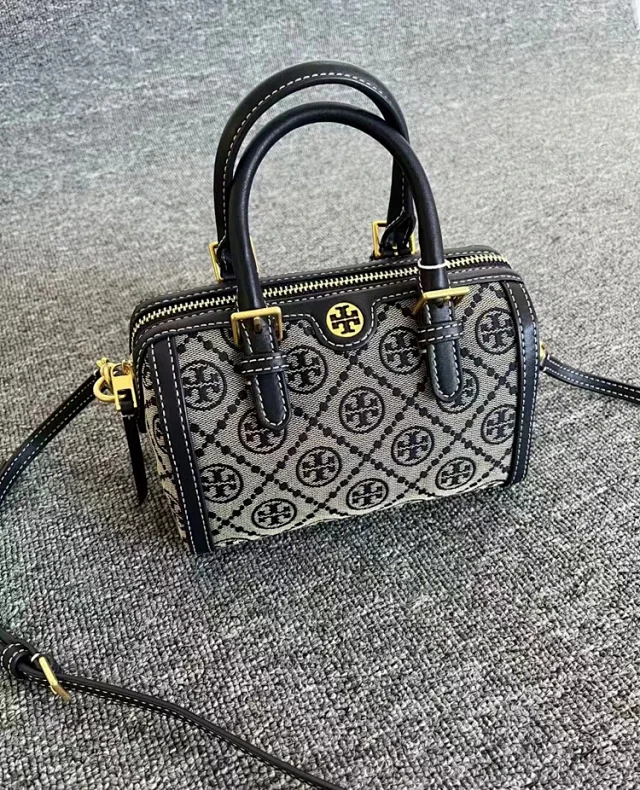Tory Burch Handbags Monogram Canvas Bowling Bag product detail image 3