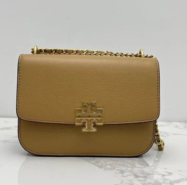 Tory Burch Miller Chain Bag Camel Leather Shoulder Bag - 10