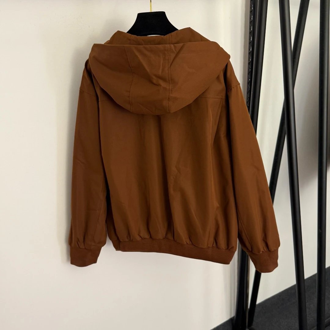 MMY Hooded Zip-Up Jacket Brown Outerwear - 6