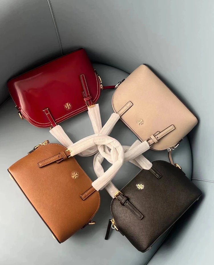 Tory Burch Mini Miller Saddle Bag Cognac Handbag - 3