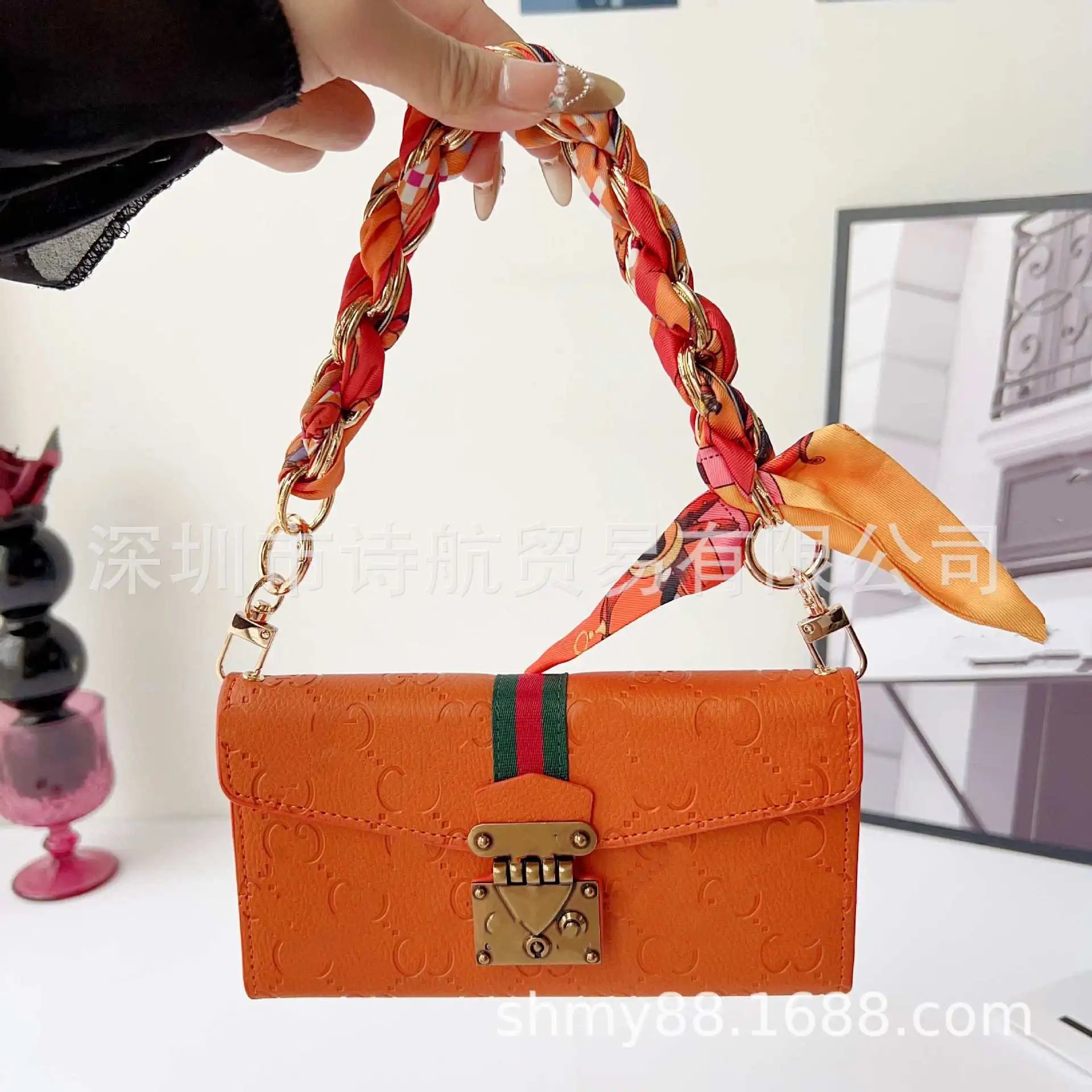 Gucci GG Marmont Mini Envelope Crossbody Bag Pink - 12