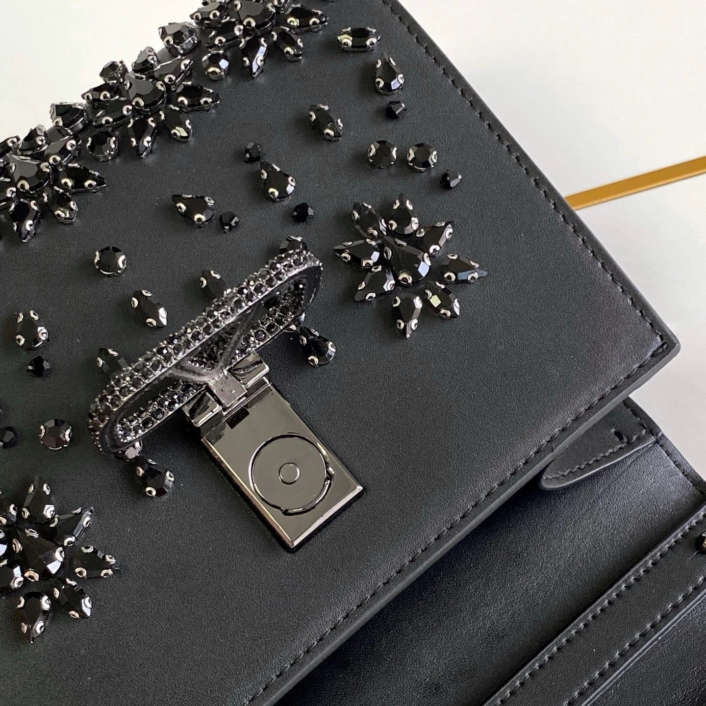Valentino Garavani Rockstud Spike Gray Chain Shoulder Bag - 10