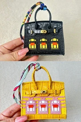 Unbranded Handbags Mini top-handle window house bag charm product detail image 4
