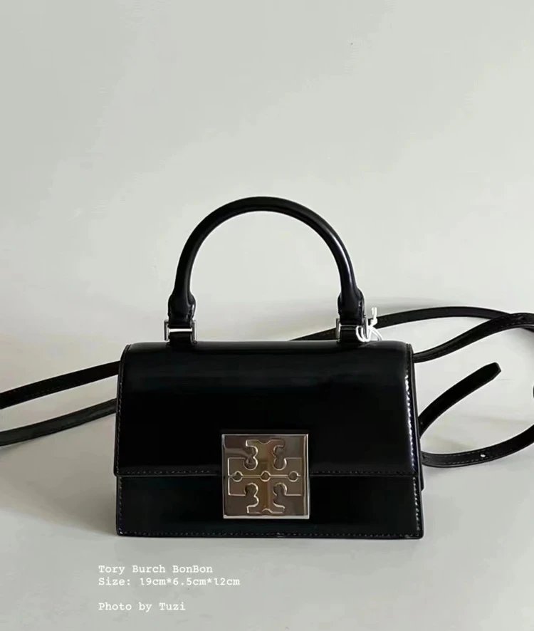 Tory Burch Miller Mini Croc-Embossed Black Shoulder Bag - 3