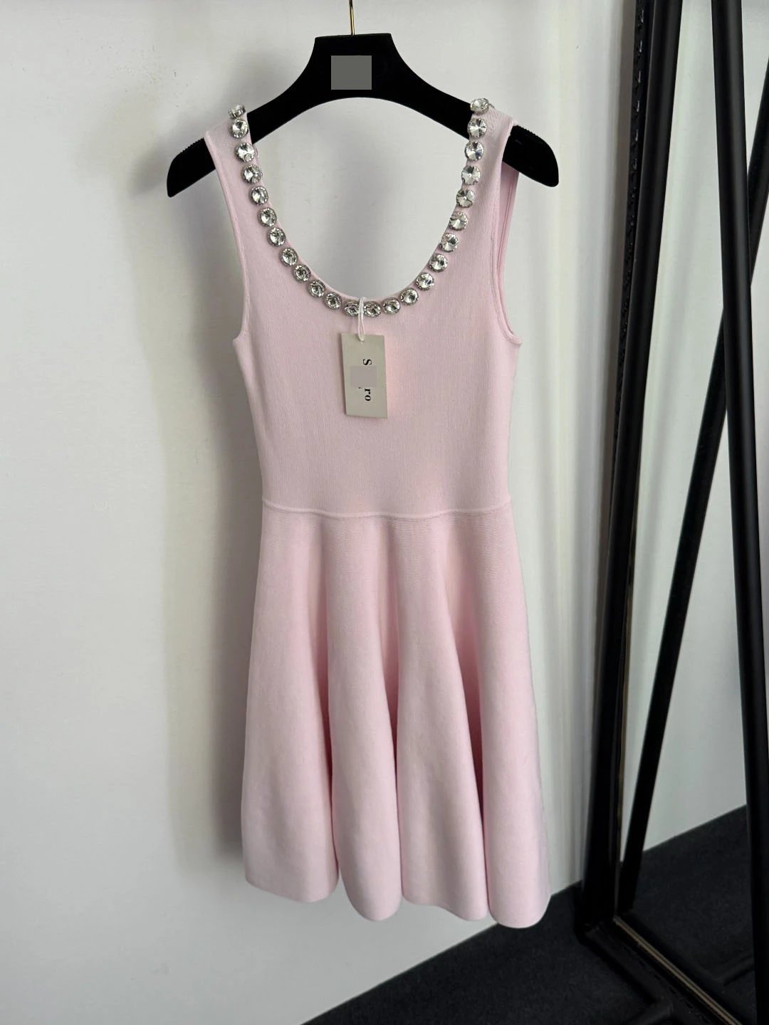 Siro Pink Crystal-Embellished Knit Dress - 6