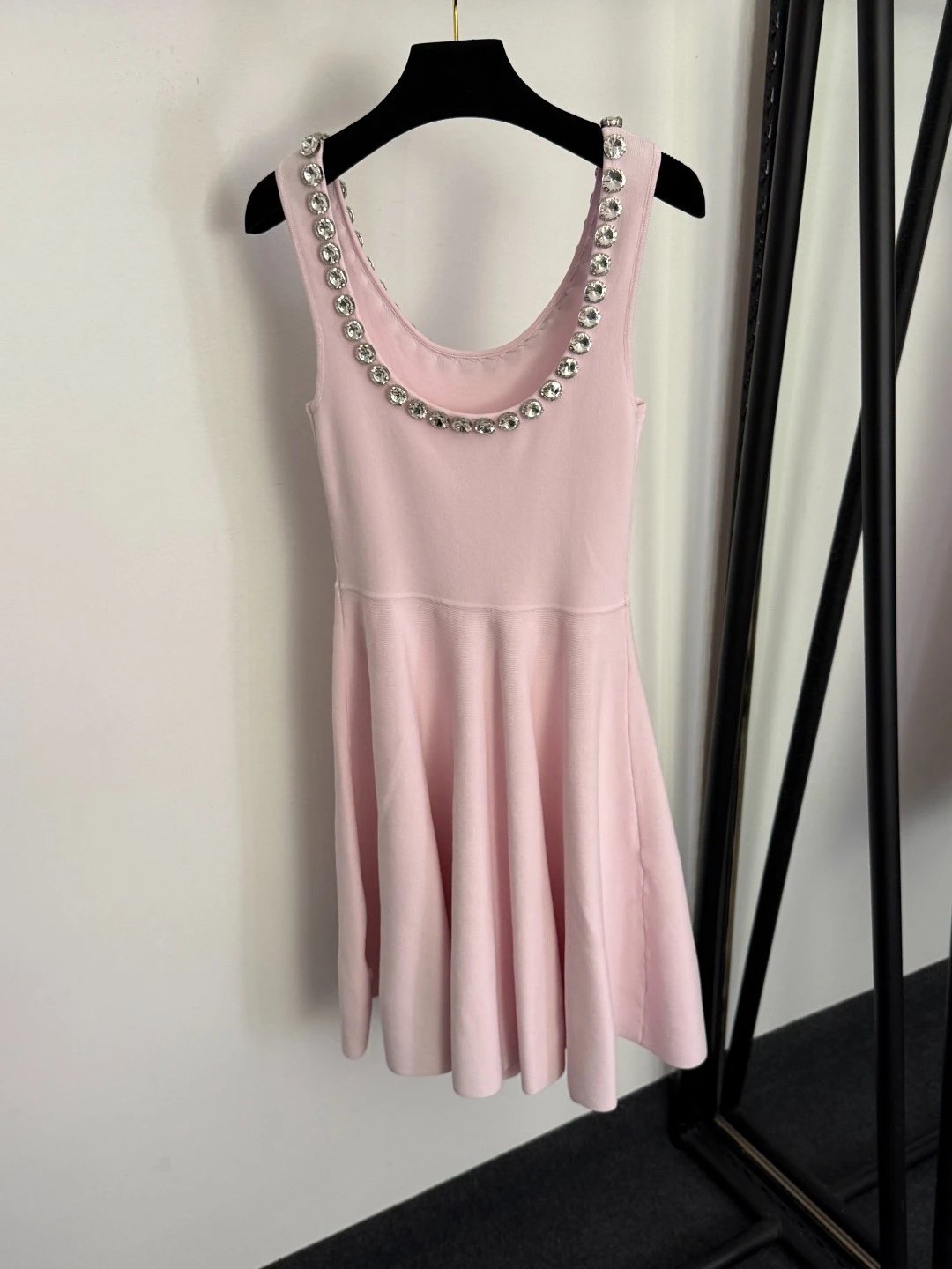 Siro Pink Crystal-Embellished Knit Dress - 7