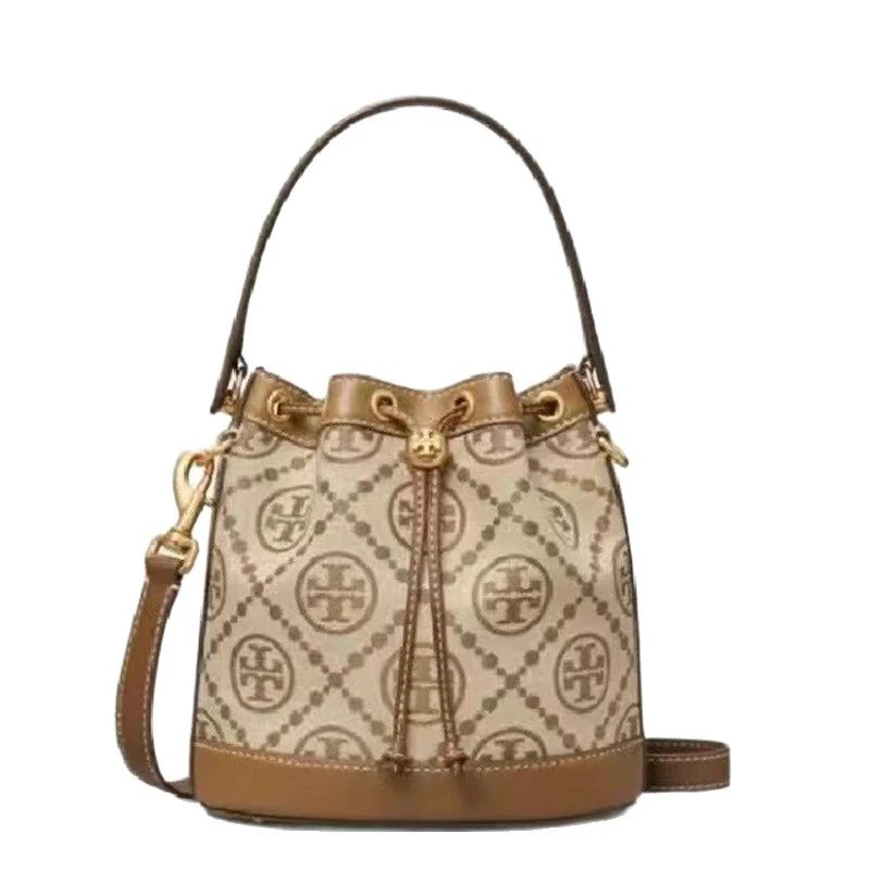 Tory Burch Crossbody Bags Drawstring monogram bucket bag image 5