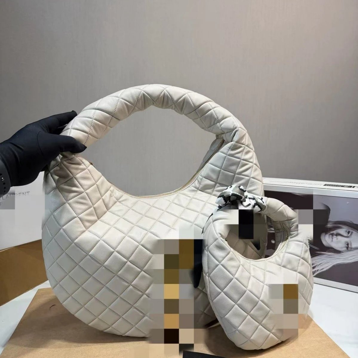 Unbranded Handbags Quilted Crescent Hobo Bag image 3