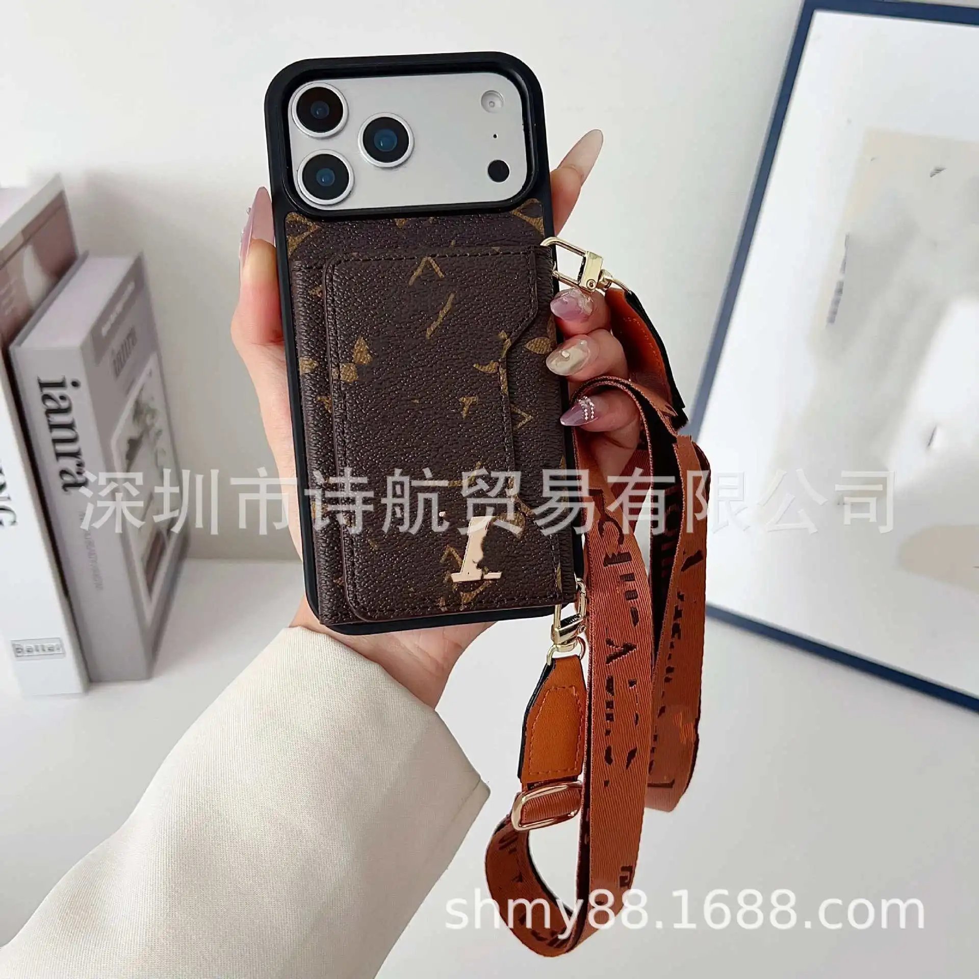 Louis Vuitton Phone Cases Card Holder Case with Adjustable Lanyard — 9