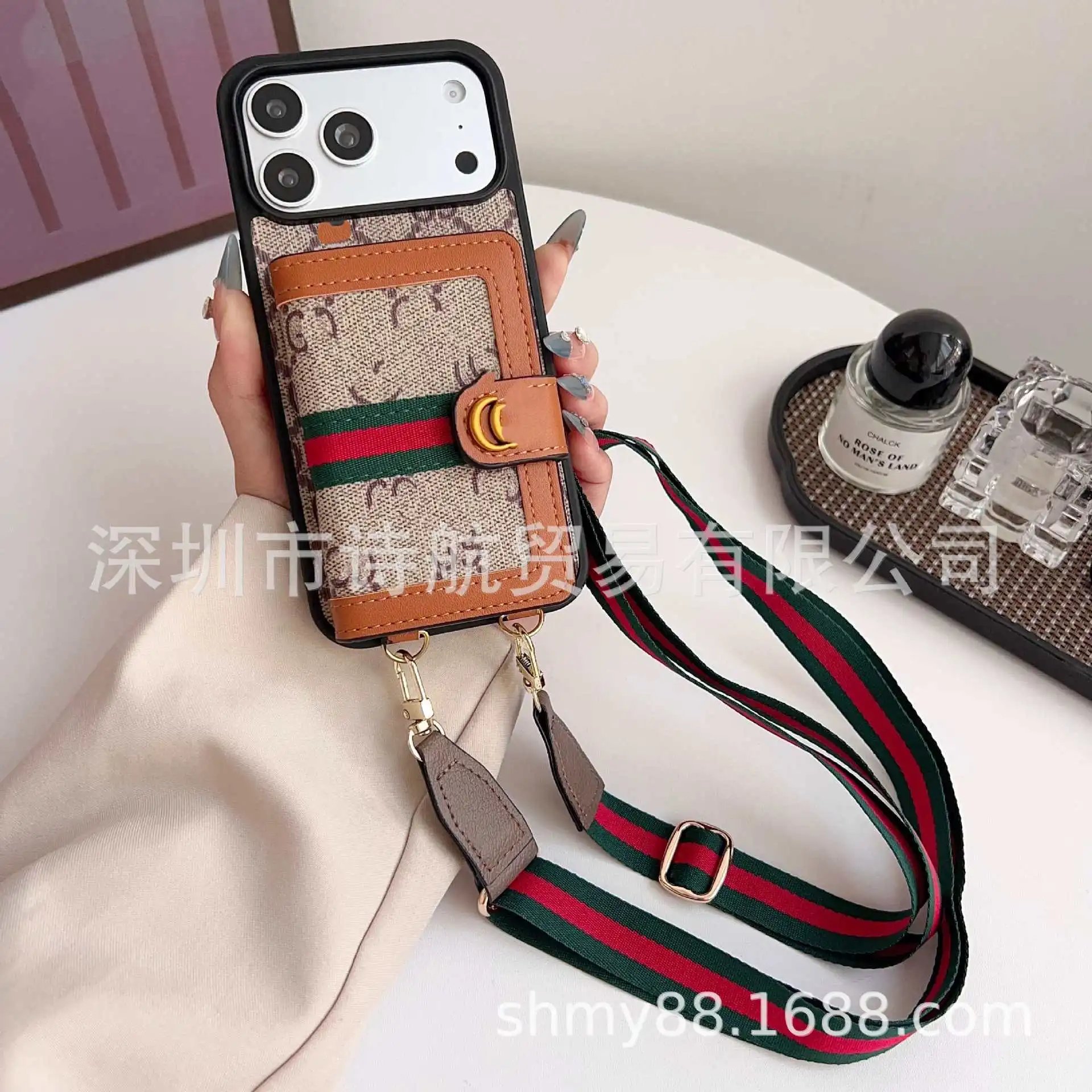 Louis Vuitton Phone Cases Card Holder Case with Detachable Crossbody Strap image 3