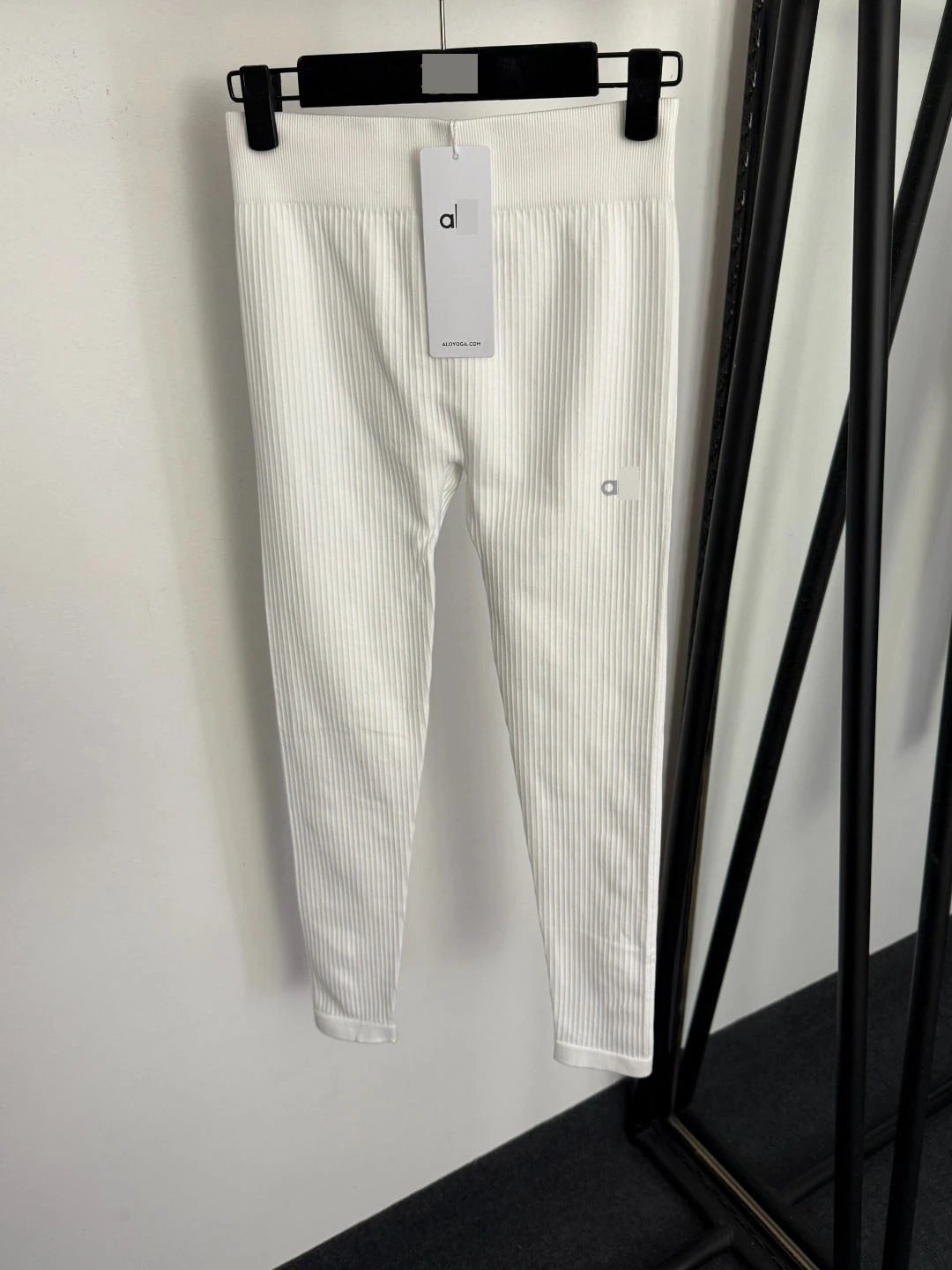 GRA Ribbed Zip-Front Vest and Leggings Set White Activewear Set - 9