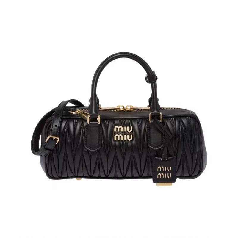 Miu Handbags Matelassé Bowling Bag image 5