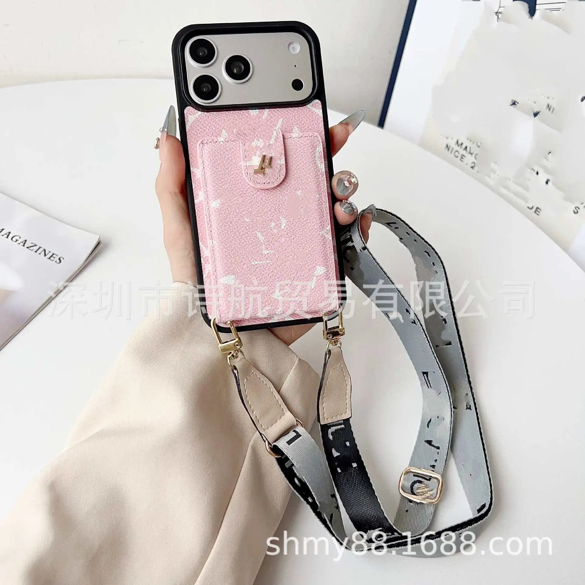 Unbranded Phone Cases Card Holder Case with Adjustable Crossbody Strap image 3