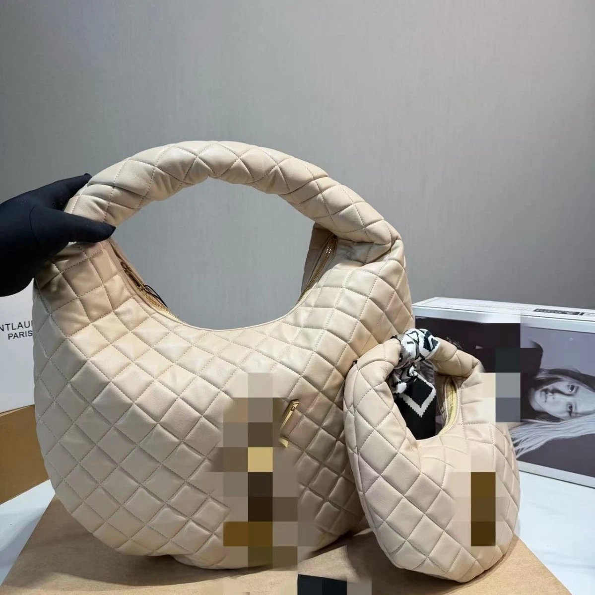 Unbranded Handbags Quilted Crescent Hobo Bag image 1