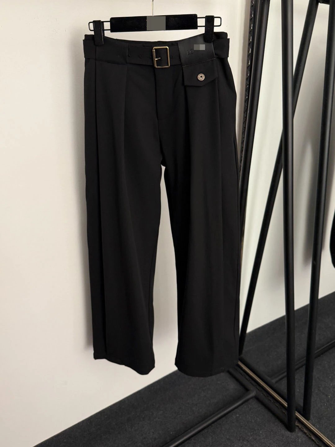 Black Wrap Detail Blazer Outerwear - 11