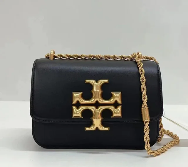 Tory Burch Crossbody Bags Gold Double T Logo Chain Strap product detail image 2