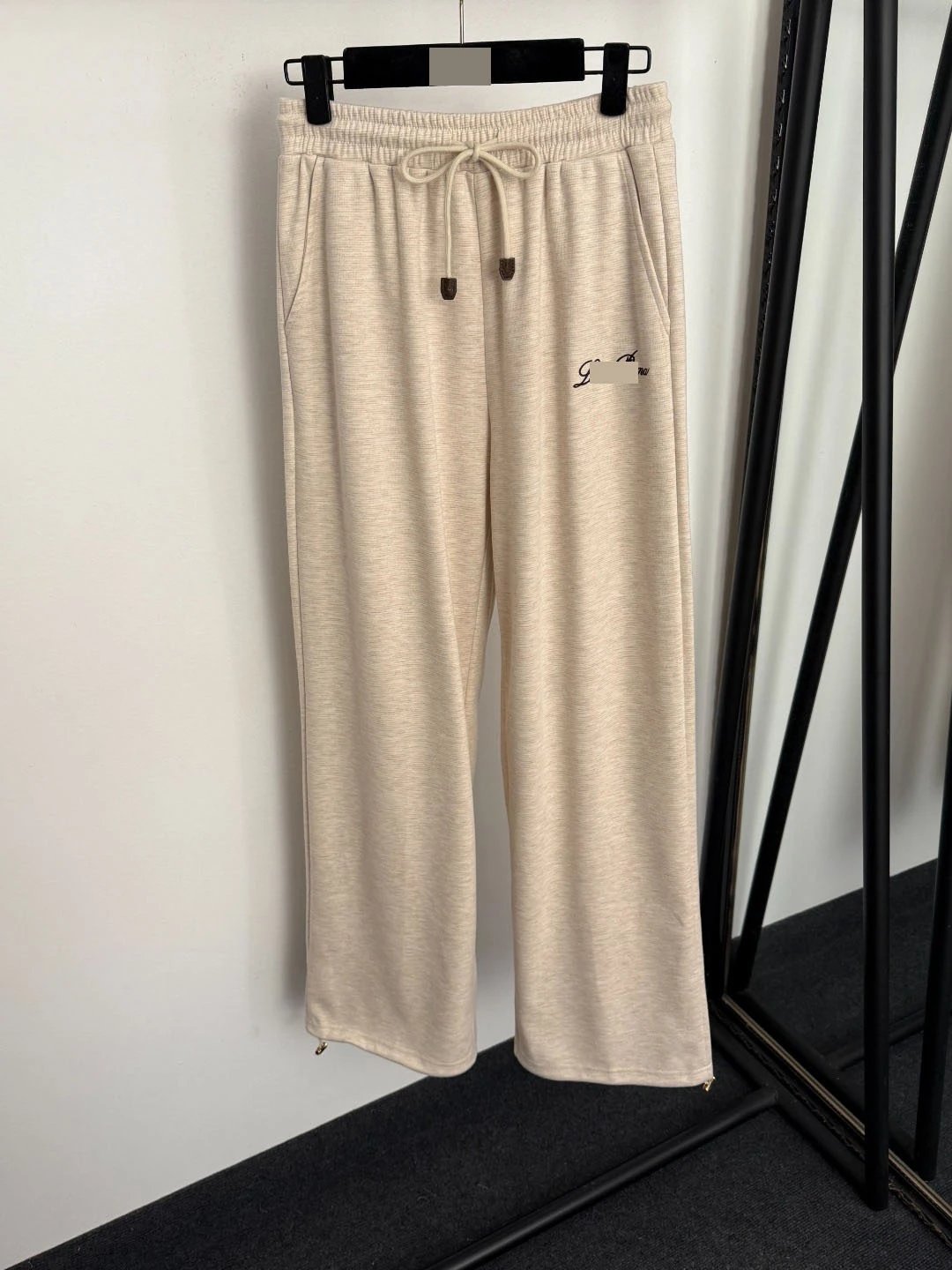 GRA Beige Ribbed Zip-Up Tracksuit Set - 8