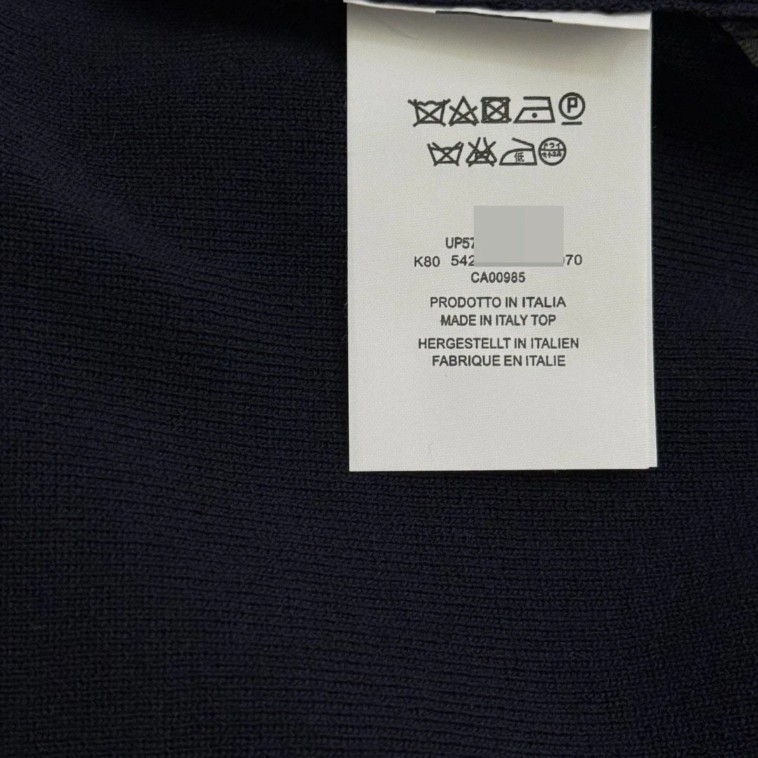 Miu Miu Knit Collar Vest Top Navy and White - 12