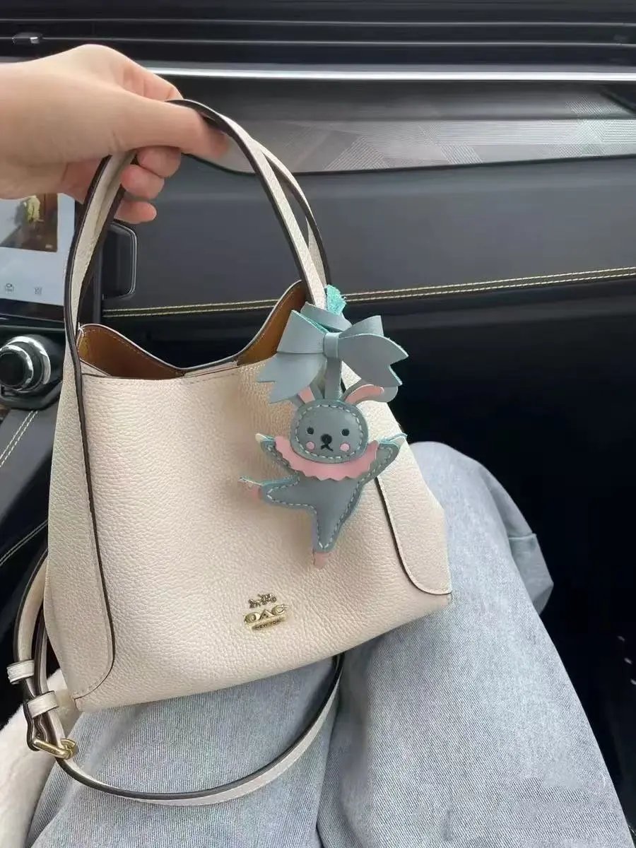 Coach Mini Rogue in Ivory with Ballet Bunny Charm Handbag - 4