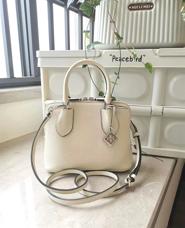 Tory Burch Miller Mini White Leather Handbag - 9