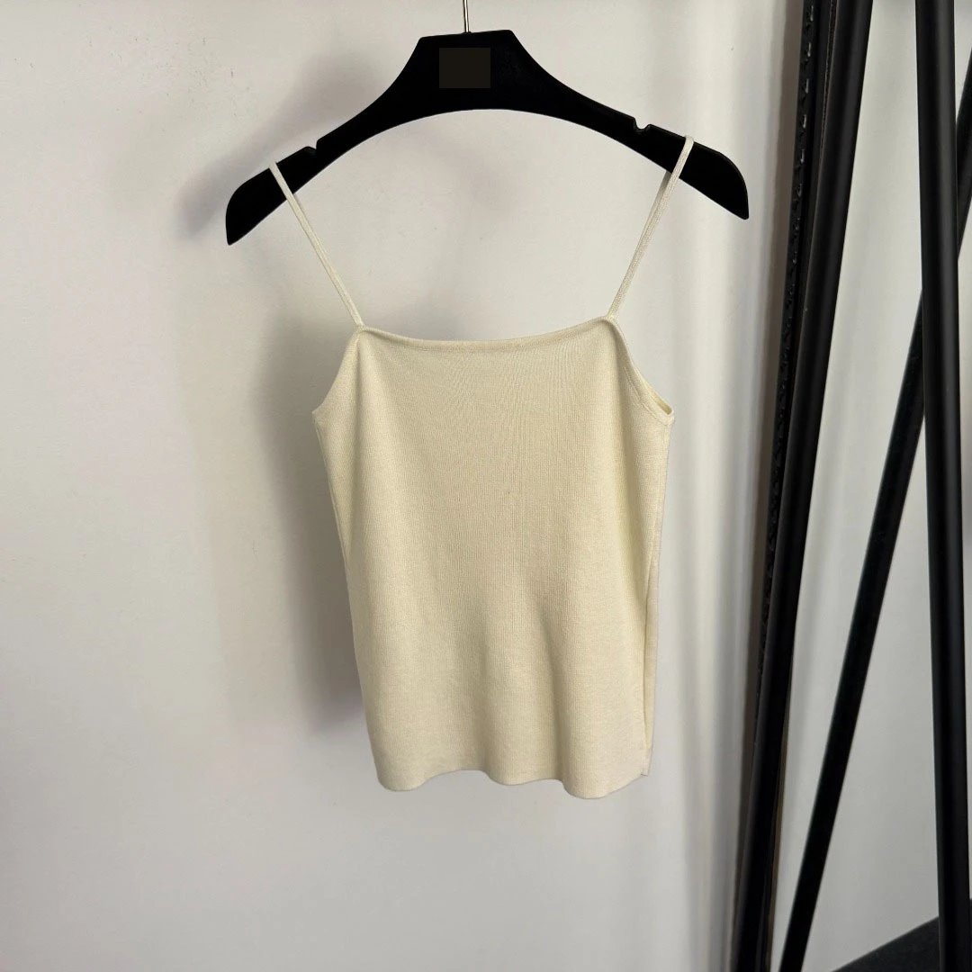 Chanel Crochet Knit Set Beige Sweater and Vest-Top - 8