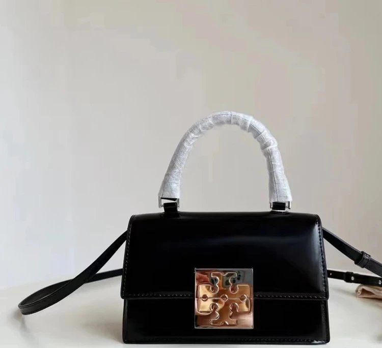 Tory Burch Miller Mini Croc-Embossed Black Shoulder Bag - 4
