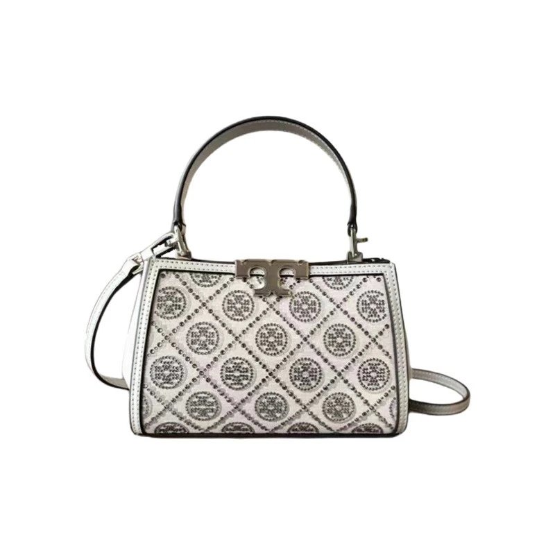 Tory Burch Handbags Mini embellished Double T top-handle bag with shoulder strap image 5