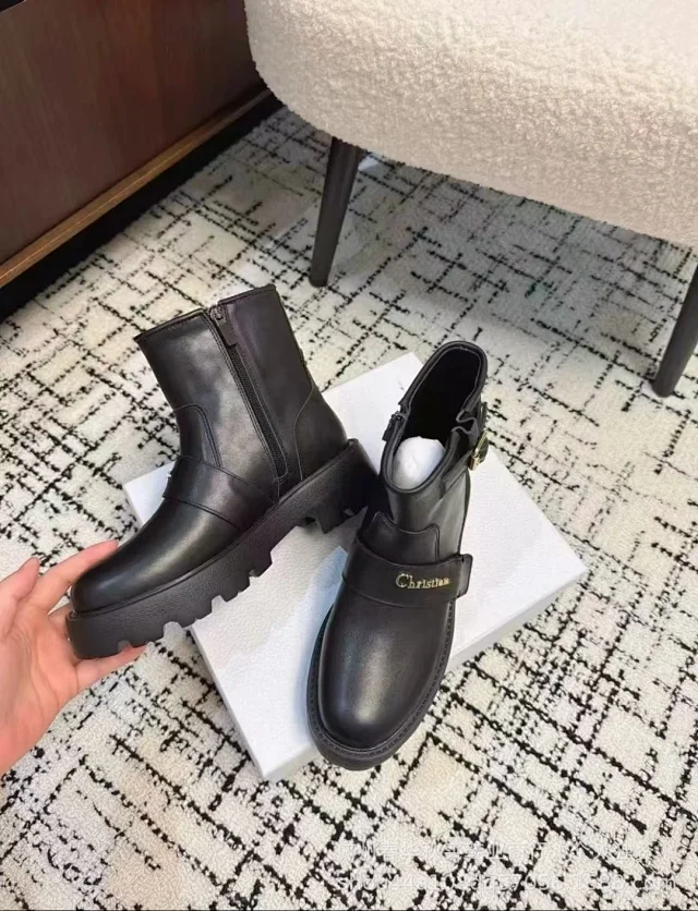 Unbranded Boots Buckle-Strap Lug-Sole Ankle product detail image 5
