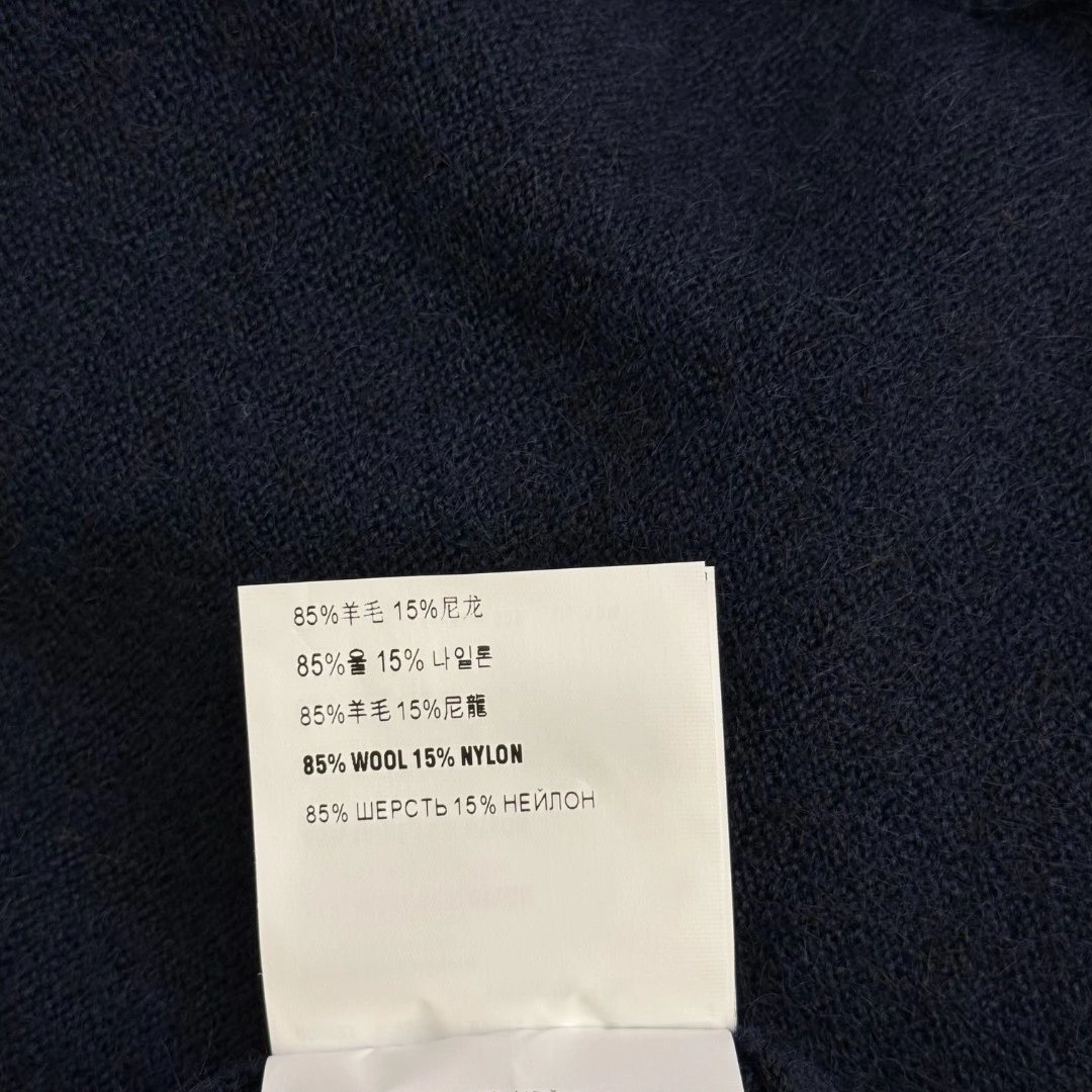 Miu Miu Sailor Collar Knit Cardigan Navy - 10