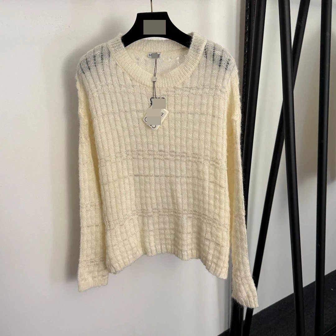 LCNE Ribbed Knit Sweater Beige Sweater - 6