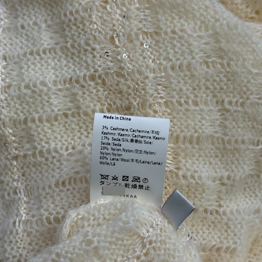 LCNE Ribbed Knit Sweater Beige Sweater - 9