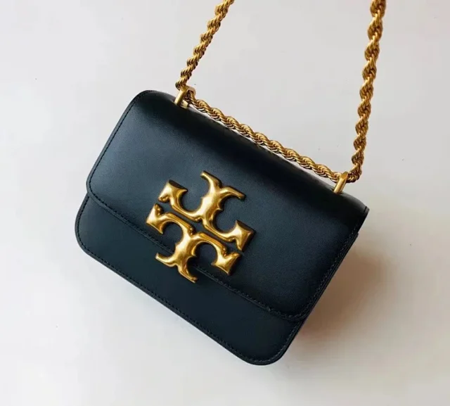 Tory Burch Crossbody Bags Gold Double T Logo Chain Strap product detail image 12