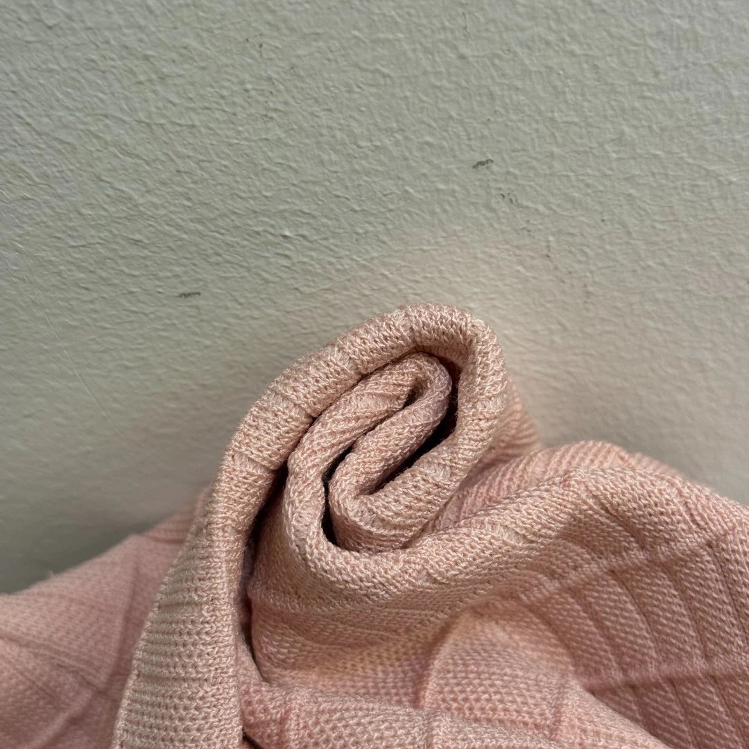 Chanel-Inspired Ruffled Waist Tweed Pants Pink - 16