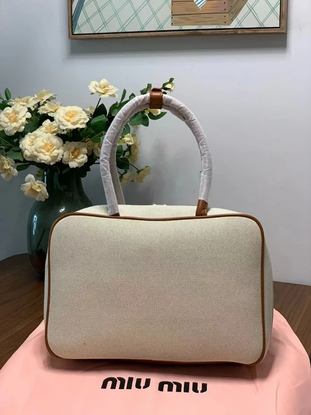 Miu Handbags Bowling handbag with top handles and zip closure product detail image 14