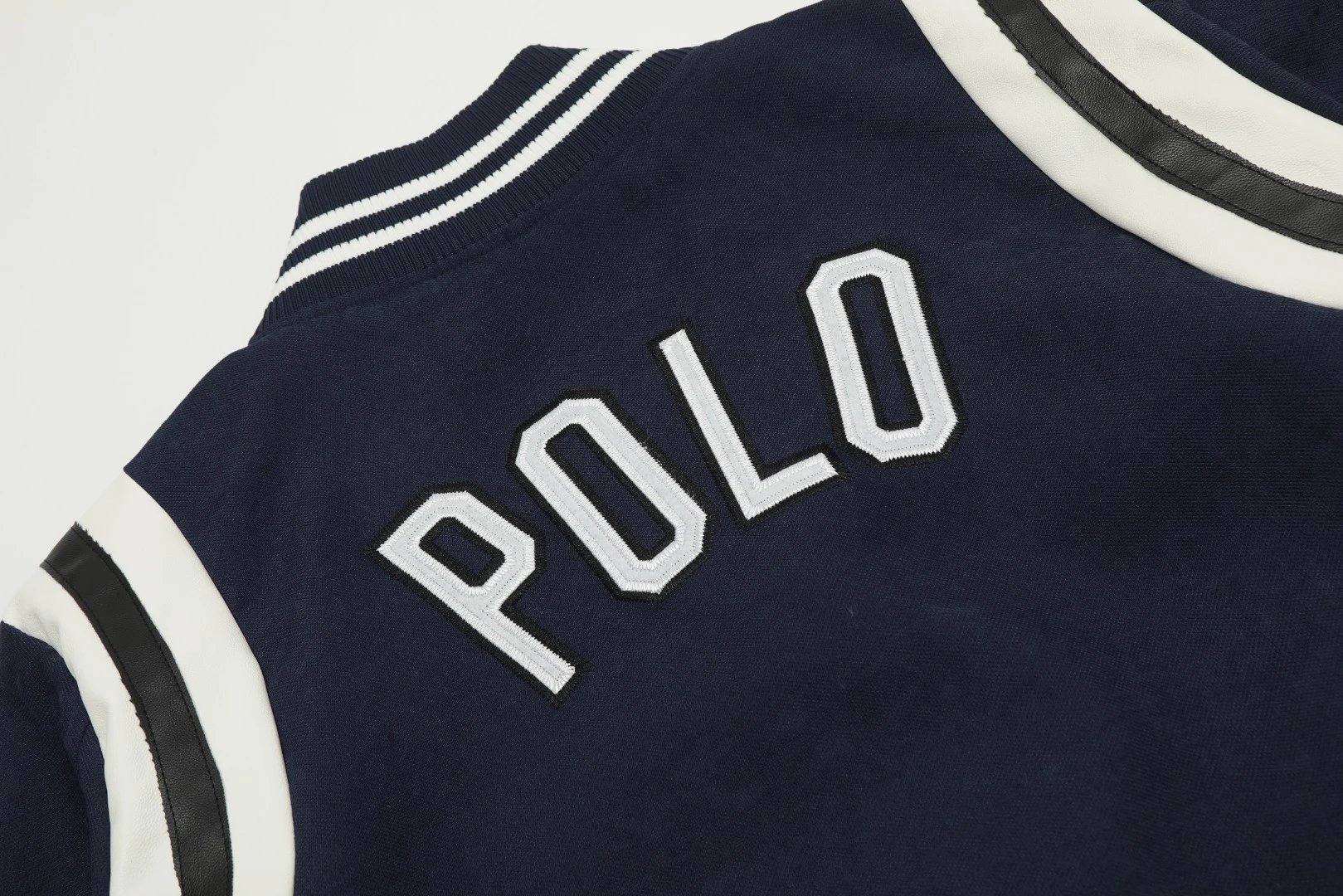 Polo Ralph Lauren Varsity Jacket Navy White Outerwear - 10