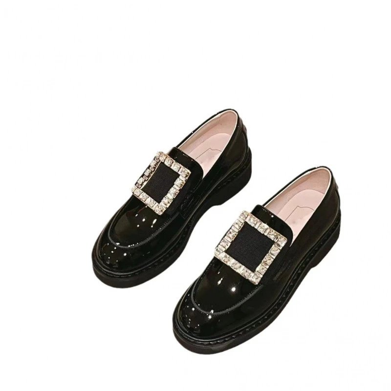 Unbranded Leather Shoes Platform loafers with square buckle image 5